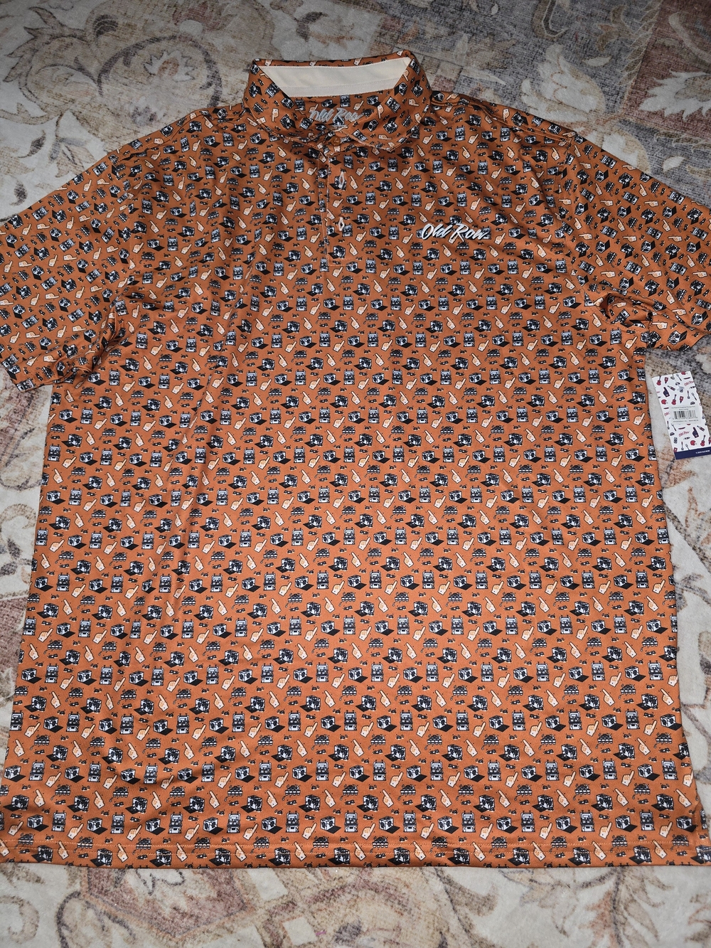 Old Row Pregame Printed Short-Sleeve Polo